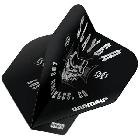 Winmau Rock Band Extra Thick Standard Slayer LA Black & Grey Flights