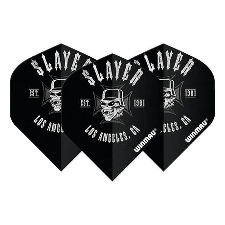Winmau Rock Band Extra Thick Standard Slayer LA Black & Grey Flights