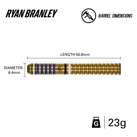 Winmau Ryan Branley 90% Tungsten Steel Tip Darts