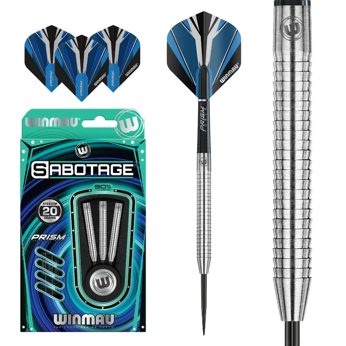 Winmau Sabotage 90% Tungsten Steel Tip Darts