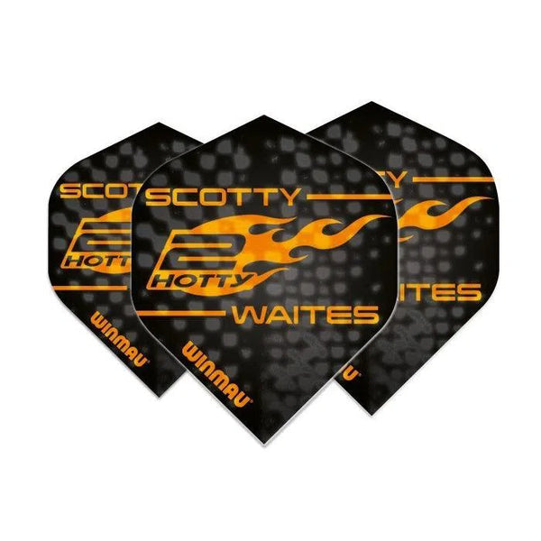 Winmau Specialist Players Standard Scott Waites Black & Orange Dart Flights-1-Premier Darts