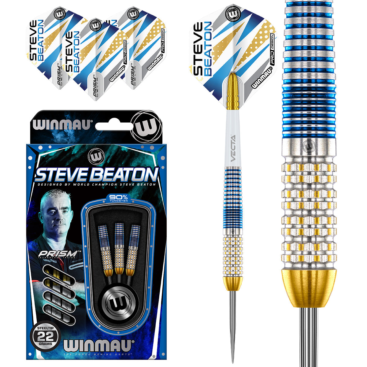 Winmau Steve Beaton Legacy Edition 90% Tungsten Steel Tip Darts - Premier  Darts