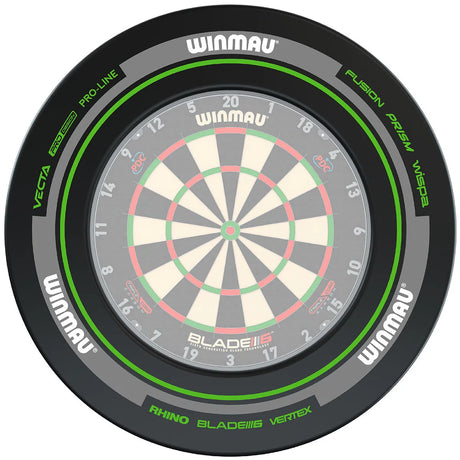 Winmau Advance Black and Green Dartboard Surround