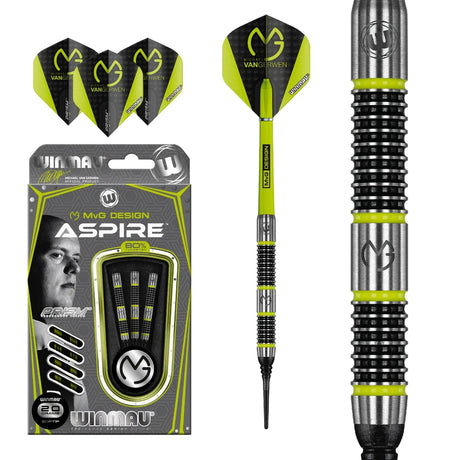 Winmau MvG Aspire 80% Tungsten Soft Tip Darts
