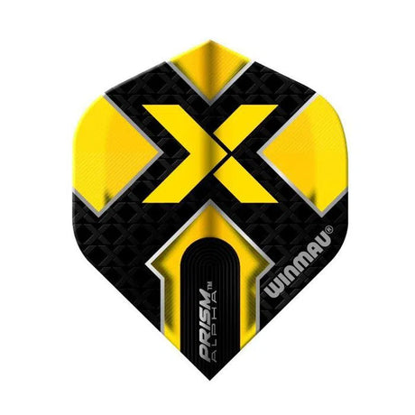 Winmau Prism Alpha Black and Yellow Extra Thick Dart Flights