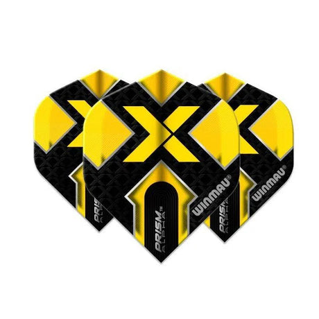 Winmau Prism Alpha Black and Yellow Extra Thick Dart Flights