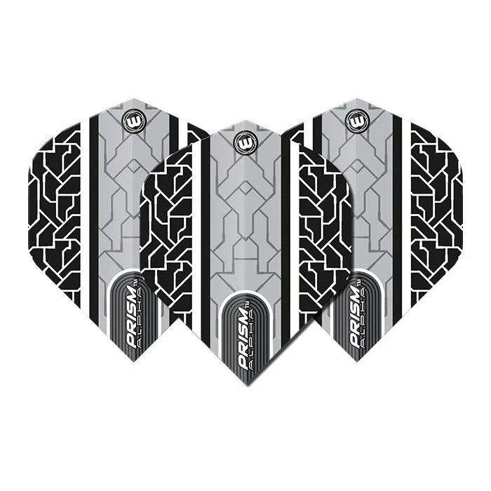 Winmau Prism Alpha Circuit Extra Thick Flights  Black/White