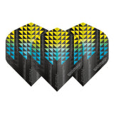 Winmau Prism Alpha Extra Thick Standard Black and Blue and Yellow Flights