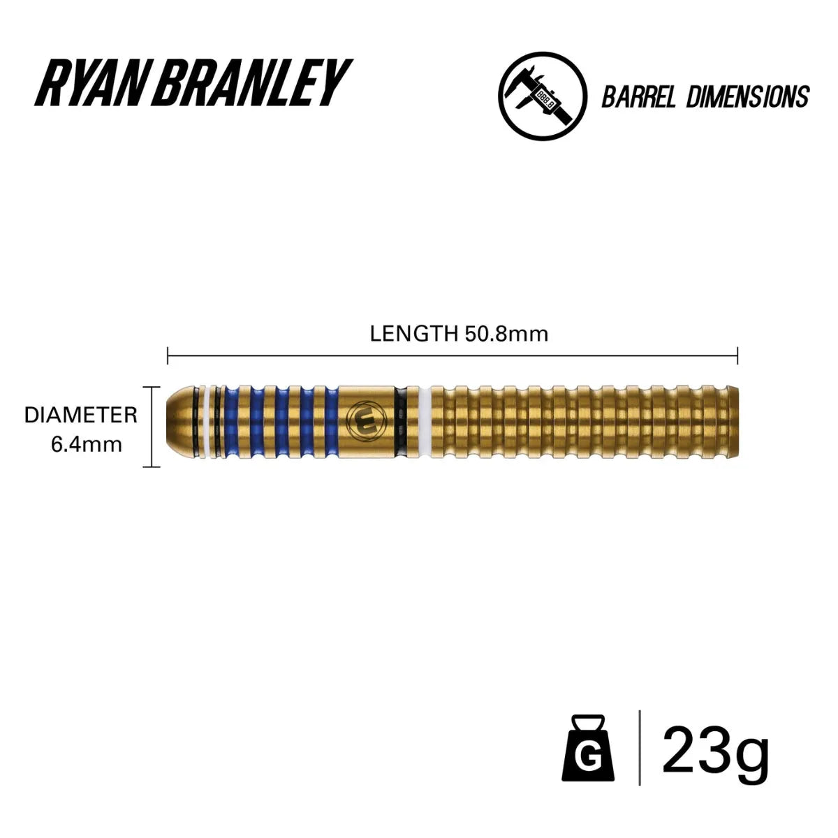 Winmau Ryan Branley 90% Tungsten Steel Tip Darts