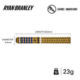 Winmau Ryan Branley 90% Tungsten Steel Tip Darts