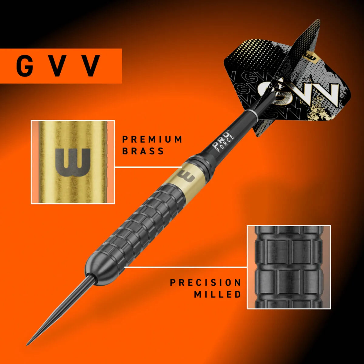 Winmau Gian van Veen Core Brass Steel Tip Darts-2-21 GRAM-Premier Darts