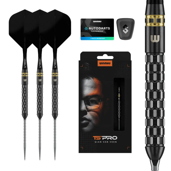 Winmau Gian van Veen TS-PRO SP 90% Tungsten Steel Tip Darts-1-21 GRAM-Premier Darts