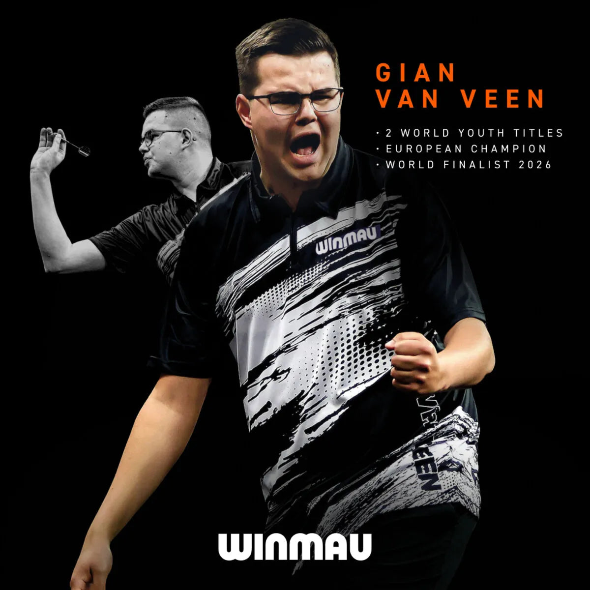 Winmau Gian van Veen TS-PRO SP 90% Tungsten Steel Tip Darts-6-21 GRAM-Premier Darts
