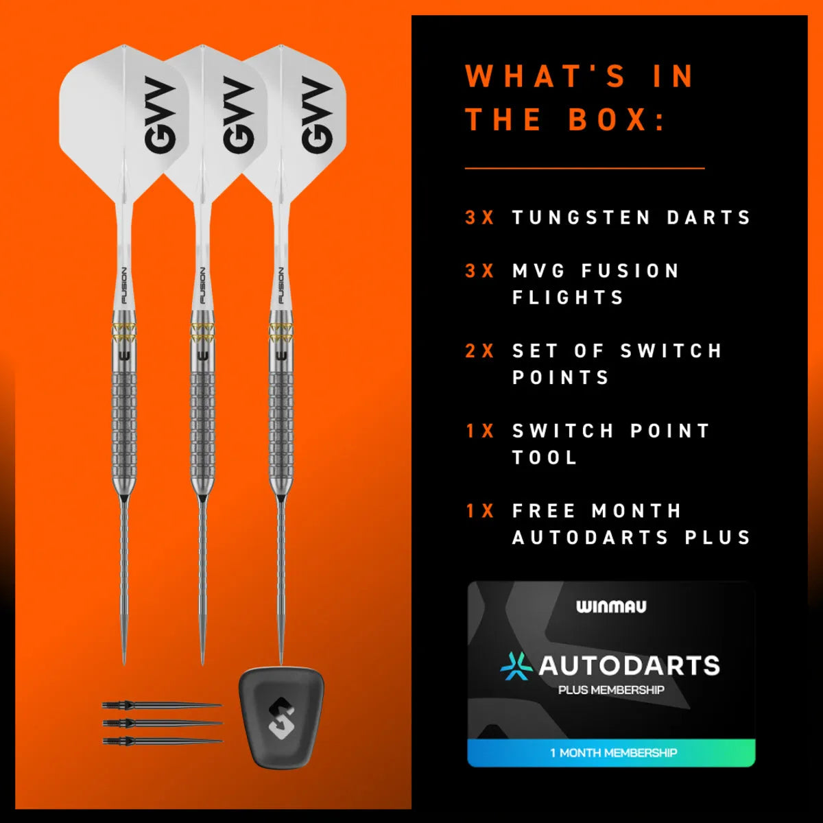 Winmau Gian van Veen W-Max SP 90% Tungsten Steel Tip Darts-9-22 GRAM-Premier Darts