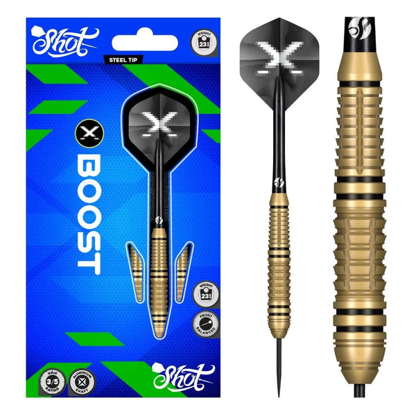 Shot X-Boost Brass Steel Tip Darts-1-23 GRAM-Premier Darts