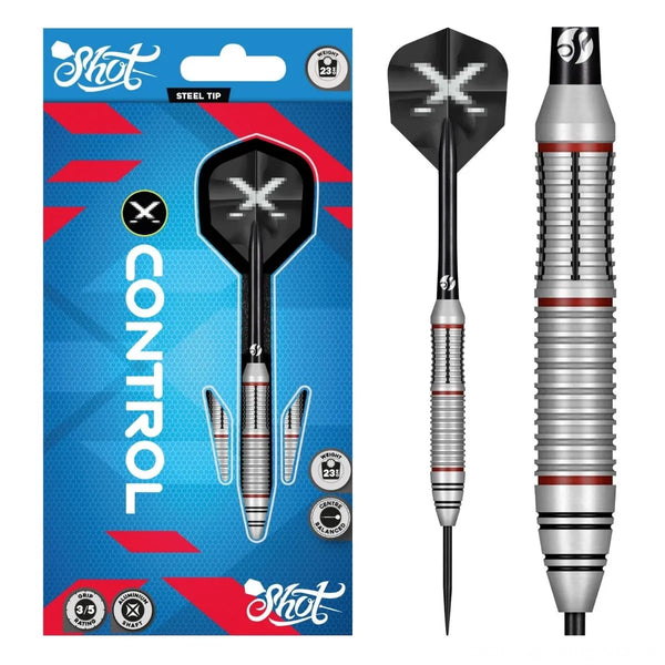 Shot X-Control Stainless Steel Tip Darts-1-22 GRAM-Premier Darts
