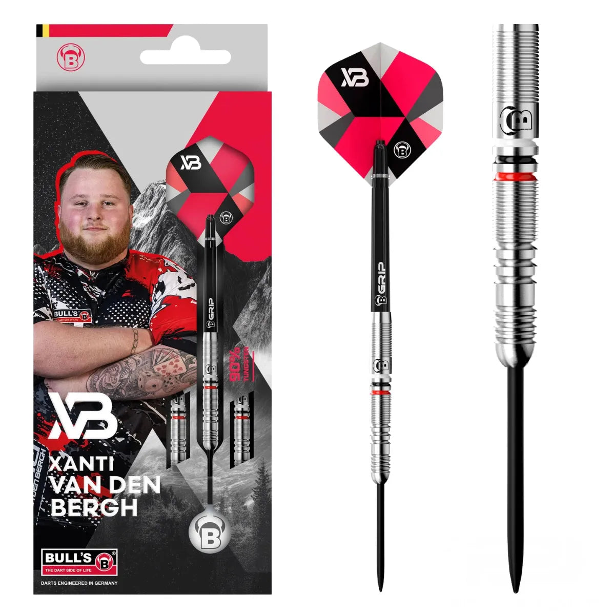 Bull's DE Xanti van den Bergh 90% Tungsten Steel Tip Darts-1-22 GRAM-Premier Darts