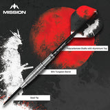 Mission Yari 90% Tungsten Steel Tip Darts-4-22 GRAM-Premier Darts