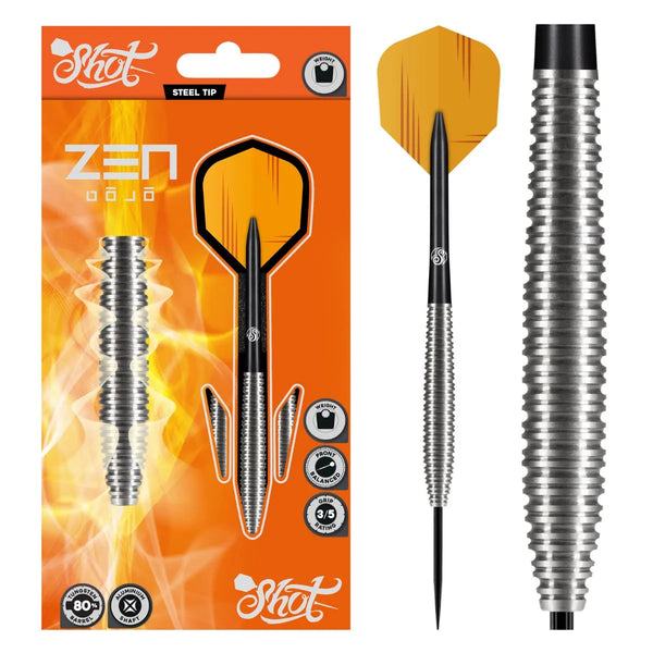 Shot Zen Series Dojo 80% Tungsten Steel Tip Darts-1-21 GRAM-Premier Darts