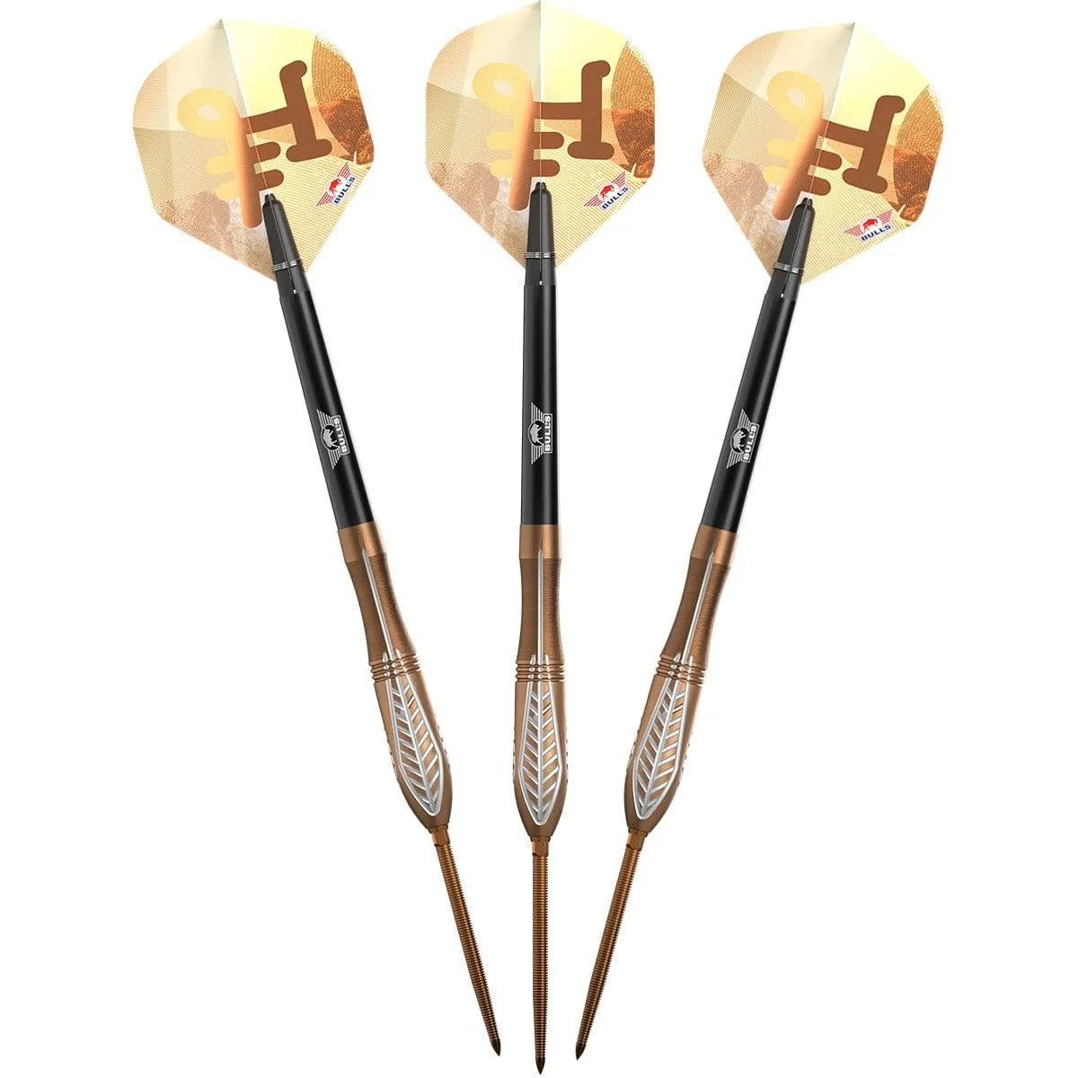 Bull's NL Bronzo Nova CP 90% Tungsten Steel Tip Darts-4-22 GRAM-Premier Darts