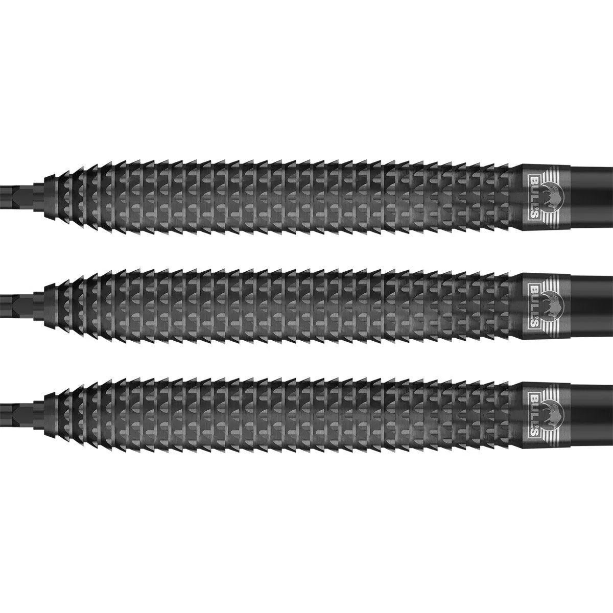 Bull's NL Shark Pro Black CP 90% Tungsten Steel Tip Darts-3-22 GRAM-Premier Darts