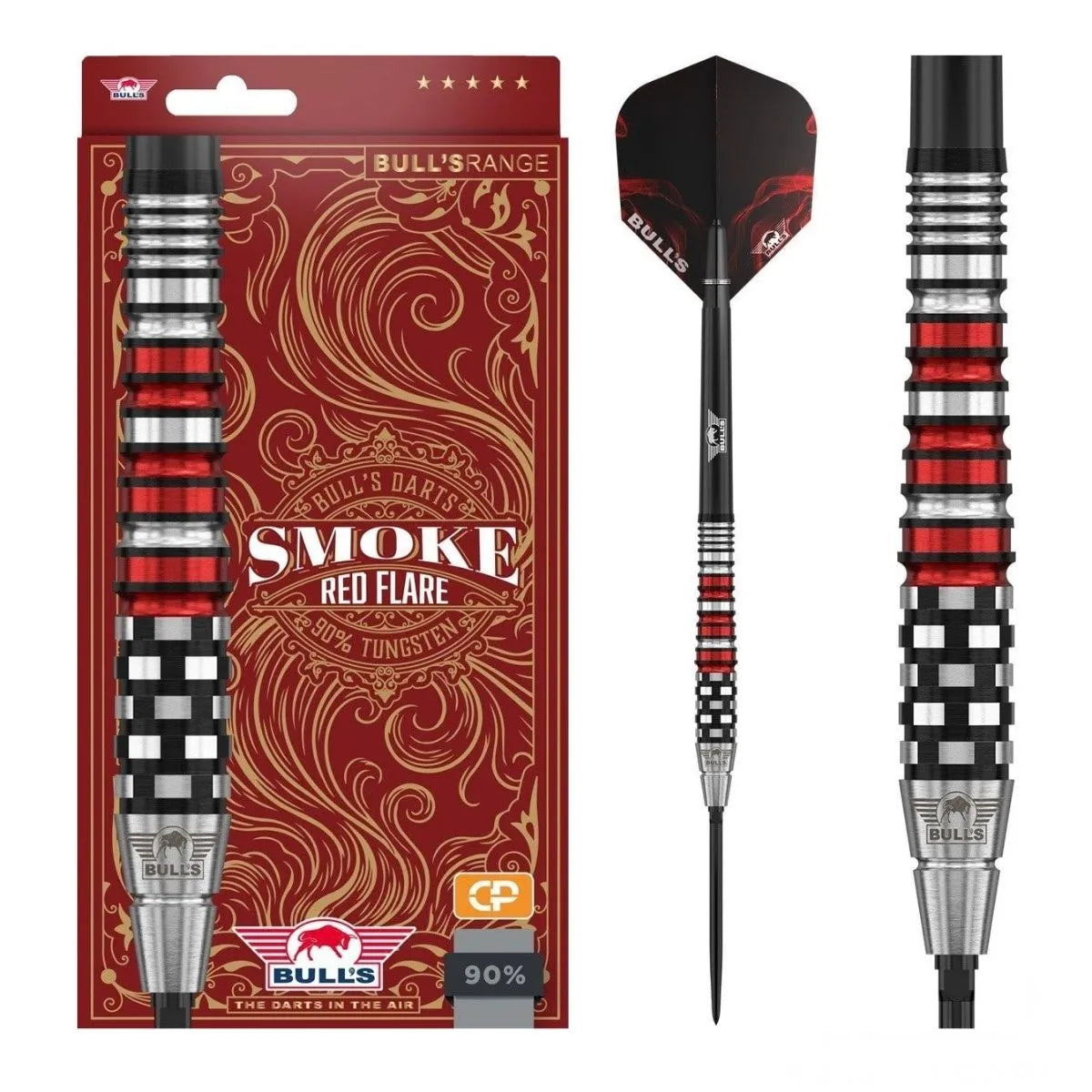 Bull's NL Red Flare CP 90% Tungsten Steel Tip Darts-1-19 GRAM-Premier Darts