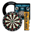Harrows Pro Matchplay 2 Board, Trilight, Rubber Mat & Surround Bundle-1-Black-Premier Darts