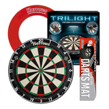 Harrows Pro Matchplay 2 Board, Trilight, Nylon Mat & Surround Bundle-2-Black-Premier Darts