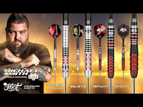 Shot Michael Smith Tenacious 90% Steel Tip Darts – Premier Darts